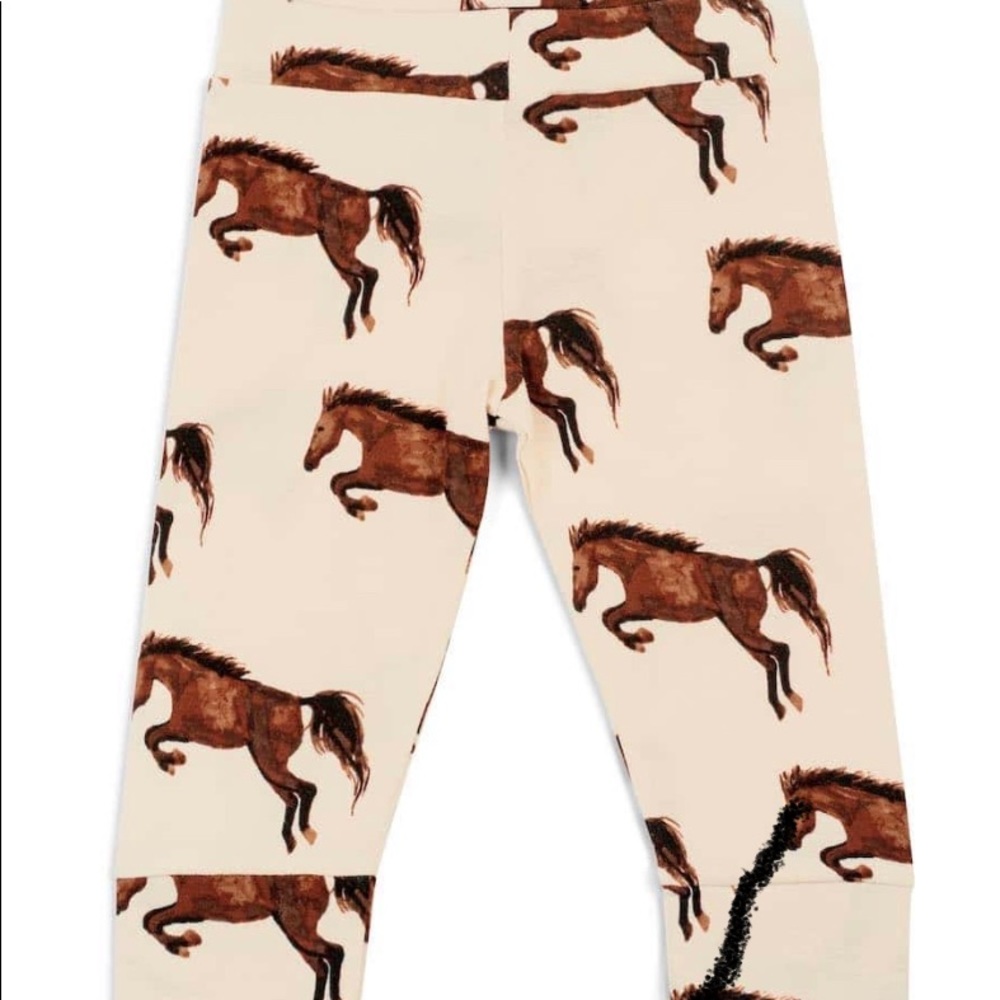 Milkbarn Natural Horse Organic Cotton Legging NWT